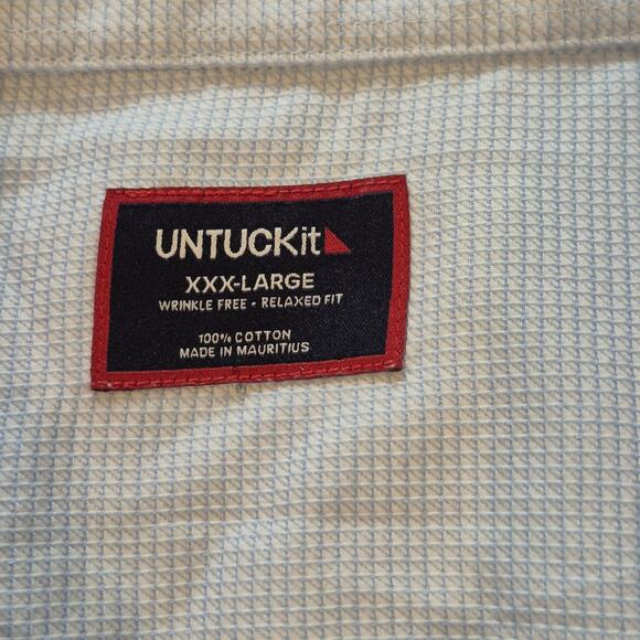 UNTUCKit Burke Shirt Men 3X Chambray Sky Blue Relaxed Fit Button Up Wrinkle Free - Picture 4 of 11